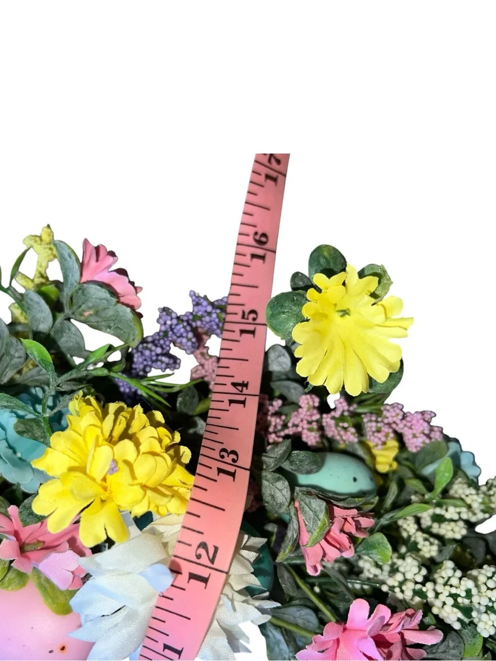 Pastel Easter Egg Floral Wreath - Multicolor